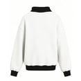 thumbnail image 4 of YOUYEDIAN Oversized Sweatshirts for Girls Fall Fashion Color Block Turtleneck Fleece Pullover Tops Loose Long Sleeve Hoodie, 4 of 4