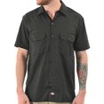 thumbnail image 2 of Dickies Men's Short-Sleeve Work Shirt, Black, Medium, 2 of 4