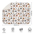 thumbnail image 2 of White Halloween Pumpkin Skull Bat Pattern Dish Drying Mat for Kitchen 1 Pack, Ultra Absorbent Microfiber Dishes Drainer Mats,18"x24", 2 of 4