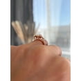 thumbnail image 4 of ESTE ORIGIN 2.00Ct Oval Cut Moissanite Trilogy Engagement Ring – Pear Side Stones, Cathedral 2/3 Pavé Band in 18K White Gold for Women, 4 of 7
