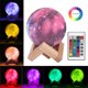 thumbnail image 3 of Lámpara de noche LED con carga USB y luz de luna de cielo estrellado impresa en 3D de 16 colores con control remoto de 8 cm, 3 of 8