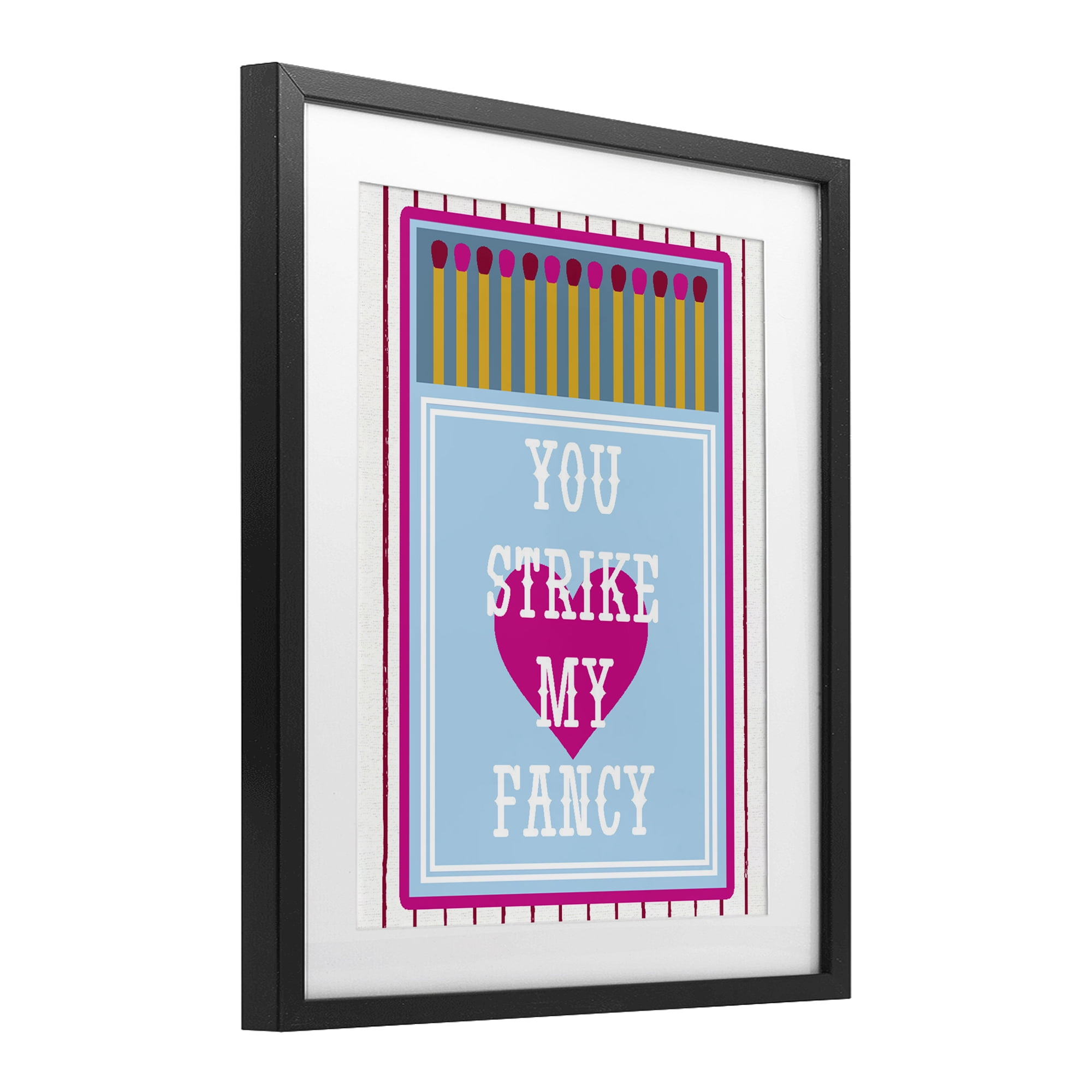 Stupell Industries You Strike My Fancy Black Framed Print Under Glass, design by Lil' Rue