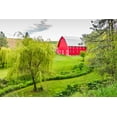 thumbnail image 2 of Wilson, Emily M. 18x13 White Modern Wood Framed Museum Art Print Titled - Colfax-Washington State-USA-A red barn on a farm in the Palouse hills, 2 of 4