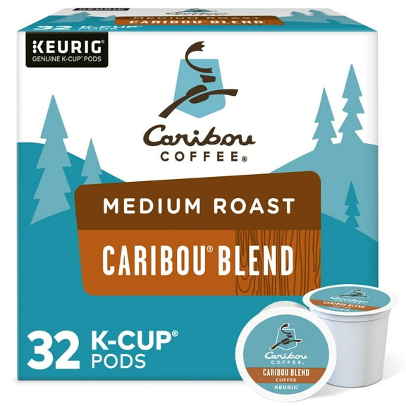 Caribou Coffee Caribou Blend, Single-Serve K-Cup Pods, Medium Roast, 32 Count