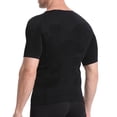 thumbnail image 5 of Men's Body Shaper Slimming Shirt Tummy Vest Thermal Compression Base Layer Slim Muscle Short Sleeve Shapewear, 5 of 5