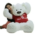 thumbnail image 5 of Giant White Teddy Bear Soft 55 Inch, Wears Removable T-shirt I LOVE YOU THIS MUCH, 5 of 7