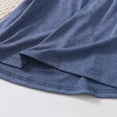 thumbnail image 7 of NZRVAWS 4T Toddler Baby Girls Summer Dress 4T Girls Short Sleeve Dress Solid Color Dress Blue, 7 of 7