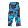 thumbnail image 5 of Balery Blue Butterflies print Women's Pajama Pants,Ultra Lightweight Pjs,Lounge Pant-Medium, 5 of 9