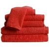 Mainstays True Colors 6-Piece Bright Towel Set, Tomato