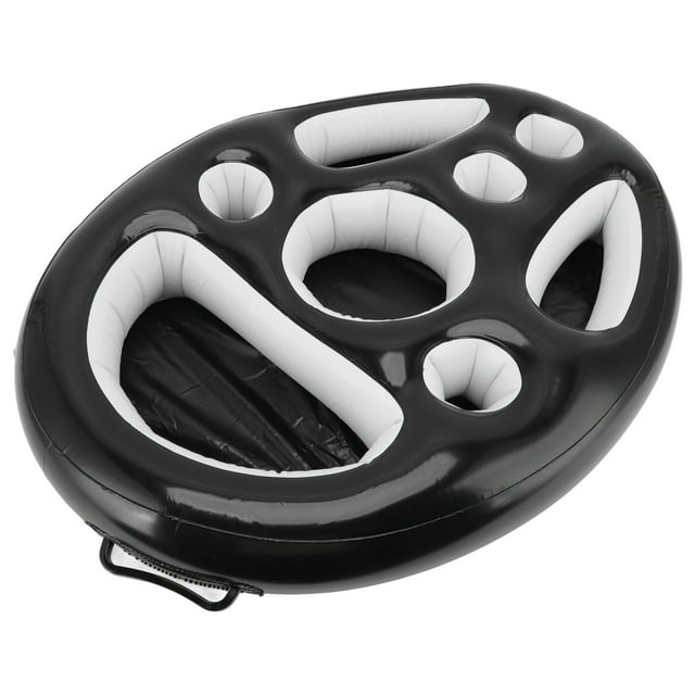 Floating Drink Holder, Portable Comfortable Floating Pool Tray For Swimming Pool Party Black,Silver,Transparent