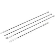 ZZZL 1Set of 3 Pcs Scientific Labwares Stainless Steel Double Ended Micro Lab Scoop Spoon Laboratory Equipment Half Rounded and Flat End Spatula Sampler