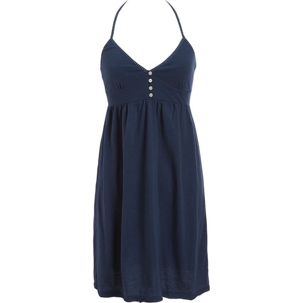 Aeropostale Womens Button Halter Sundress, Azul, X-Small Aeropostale vestido de verano