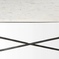 thumbnail image 6 of White Marble Criss Cross Base Coffee Table, 6 of 9