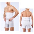 thumbnail image 5 of Compression Underwear Shorts for Men Shapewear High-Rise Tummy Control Bodybuilding Gym Workout Shorts White, Size M, 5 of 8