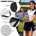 thumbnail image 6 of SEANATIVE Golf Cart Seat Covers with 4 Front Pockets, Fits for EZGO, Yamaha, Club Car, 2 Person Seats Golf Cart Accessories, Machine Washable, 51.2 x 30.3 Inches, Groovy Hippie Flower Violet, 6 of 7