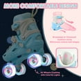 thumbnail image 6 of OBENSKY Roller Skates 4 Size Adjustable w/ Light up Wheels,Birthday Gift for Girls&Boys Beginners-Blue/Pink,Patines Para Niñas, 6 of 9
