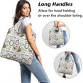 thumbnail image 2 of 5 Pack Foldable Shopping Bag,White Christmas Wreath Pattern Reusable Grocery Bags with Pockets,Large Reusable Tote Bags with Handles Waterproof & Lightweight, 2 of 6