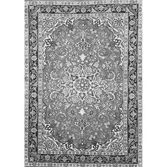 Ahgly Company Indoor Rectangle Oriental Gray Traditional Area Rugs, 8' x 12'