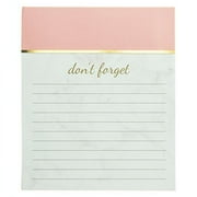Graphique Blush Pink Jotter Notepad, Pad of Paper w/ 250 Tearable Ruled Pages, Elegant and Fun, Embellished with Gold Foil, Great for Kitchen Counters, Nightstands, Desks, and More, 4.5" x 5.5" x 1"
