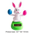 thumbnail image 3 of Conejito Bailando Shaking Head Bunny Dashboard Ornaments Solar Doll Auto Interior Decor (Conejo A), 3 of 8