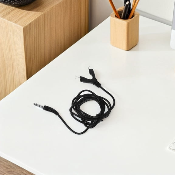 WHAMVOX 1Pcs Wire Clip Cord in Black for Tattoo Machine 98.4 x 1.2 x 1.2in