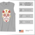 thumbnail image 6 of Kansas City Sugar Skull Men's Muscle Shirt KC Die-Hard Football Fan Tailgating, 6 of 7
