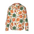 thumbnail image 3 of Uemuo Autumn Pumpkins Pattern Women's Full Zip UPF 50+ Sun Protection Hoodie Jacket Long Sleeve Sun Shirt Hiking Outdoor Performance with Pockets-, 3 of 9