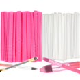 thumbnail image 1 of Glaciersei Makeup Brush Protector Cosmetic Makeup Brush Pen Guard Expandable Mesh Sleeve Covers Set Storage Small Medium Large Sizes Brushes for Travel (pink), 1 of 5