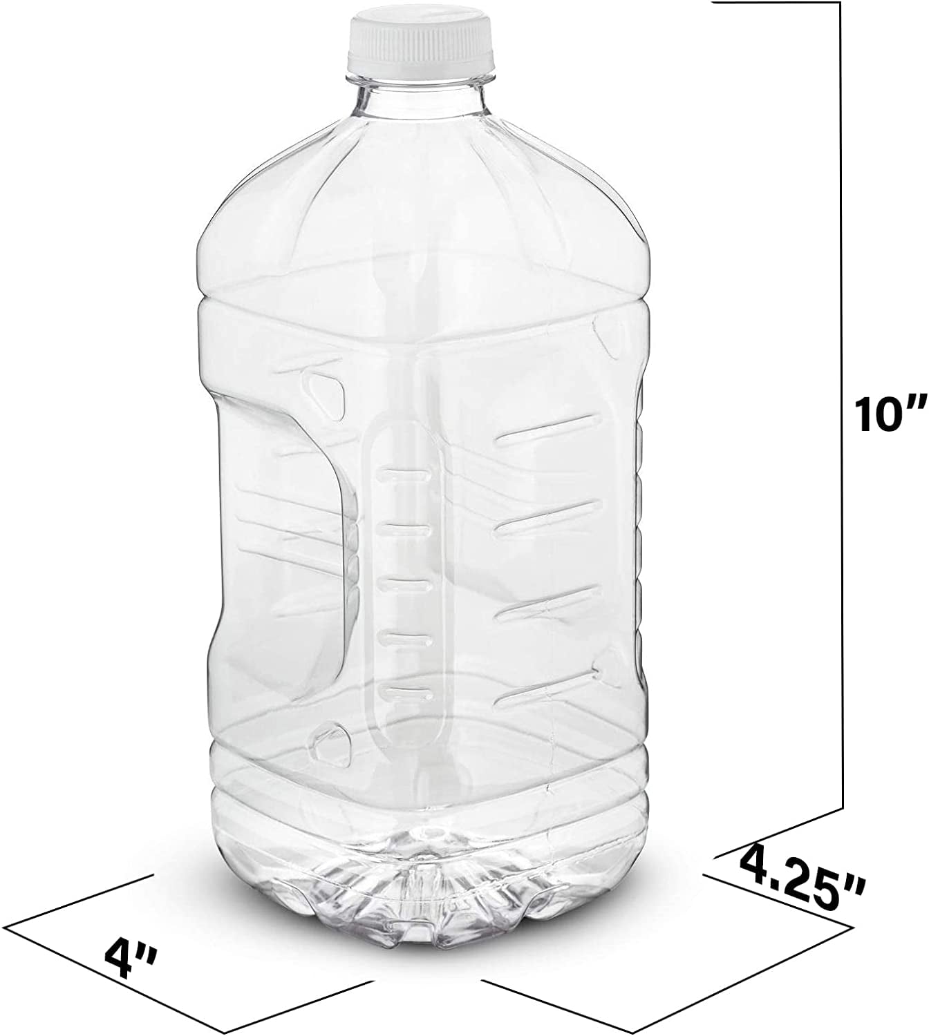 MT Products PET Empty Clear Plastic Juice Bottle with Cap, 64 oz - Pack of 4