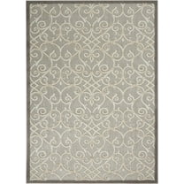 4â€™ x 6â€™ Natural and Gray Indoor Outdoor Area Rug