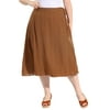 MODA NOVA Juniors' Plus Midi Skirt Casual Diamond Lattice Printed Wrap Skirts