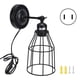thumbnail image 1 of Aplique de pared industrial de hierro forjado antiguo, perfecto para bares, restaurantes y hoteles, estilo retro negro, 85-250 V, casquillo E26, 1 of 8