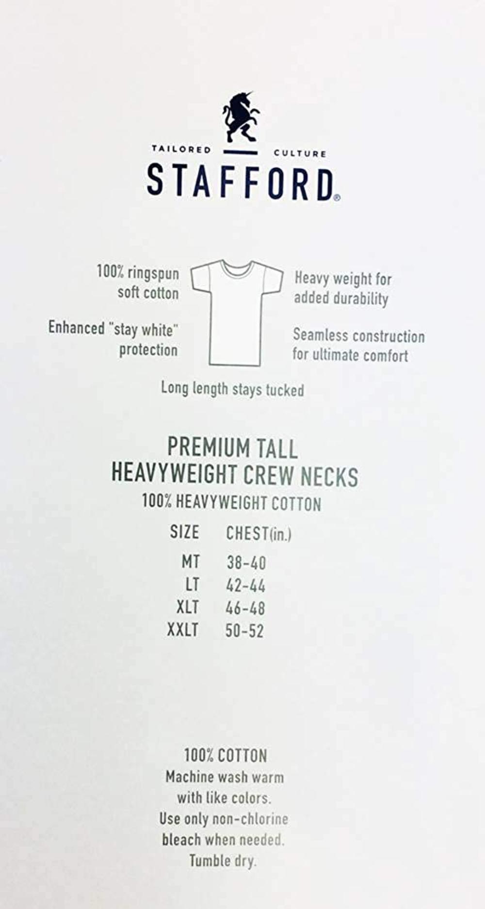 Cotton Crew Neck Undershirt, White 