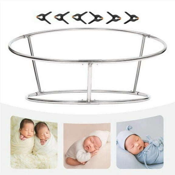 Newborn Photography Props Stainless Steel Photo Props Stand DIY BabyPhotograph Stand with 6x Clamps