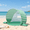 Green, variant on Sisticker Leaf Baby Beach Tent Sun Shelter with Ventilated Mesh Windows, UV-Resistant Silver-Coated Polyester Taffeta, Sandbags & Storage Pockets, 51.6 x 50.8 x 31.5 in