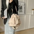 thumbnail image 3 of Summer Distinctive Shoulder Bag Casual Drawstring Folded Bag Large Capacity Lightweight Portable Nylon Bucket Bag for Women, 3 of 6