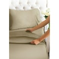 thumbnail image 5 of CGK Linens 4-Piece Extra Deep Pocket Sheet Set - King Size Breathable & Cooling Bed Sheets Fits 18"-24" Mattresses, Beige, 5 of 7
