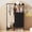 Black, variant on 44"H Dresser with Hanging Rack & 4 Fabric Storage Drawers, Reversible Chest of Drawer with Clothes Rack, Small Closet for Bedroom, Entryway, Dorm, Black