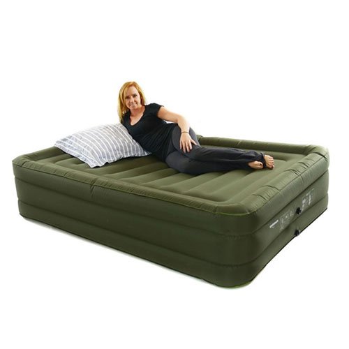 Get Fit Air Bed With Built In Electric Pump Black//Grey Quick Blow Up Bed With Headboard /& Free Inflatable Pillow Elevated Inflatable Air Mattress For Outdoor Camping Premium Single Airbed
