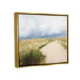 thumbnail image 3 of Stupell Coastal Sandy Path Cloudy Sky Landscape Painting Gold Floater Framed Art Print Wall Art, 3 of 6