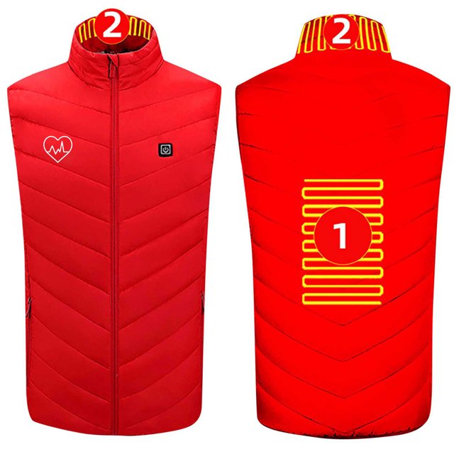 Heated Jackets for Men,Mens Heated Jacket,Unisex Zipper Single Control 2 Heating Cotton Jacket Heated Usb Charging Version,Heated Jacket for Men,Usb Charging Block