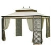 Sunjoy 110109415 Replacement Canopy set (Deluxe) for Lattice Panel Gazebo, Khaki