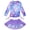 Purple Galaxy, variant on Girls Swimsuit Rash Guard Set 2 Piece Long Sleeve Bathing Suit Swim Skirt with Shorts 5-6 Years