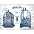 thumbnail image 3 of Babbitt, Gwendolyn 18x15 Black Modern Framed Museum Art Print Titled - Garden Cloches Indigo, 3 of 5