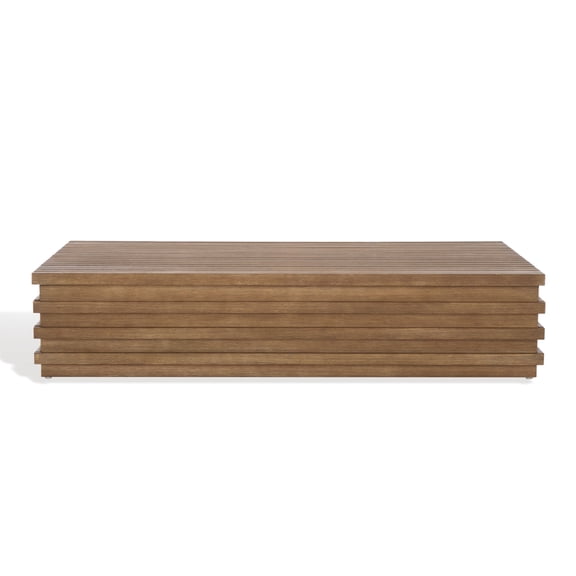 Safavieh Tortuga Mid-Century Wood Outdoor Coffee Table, Natural
