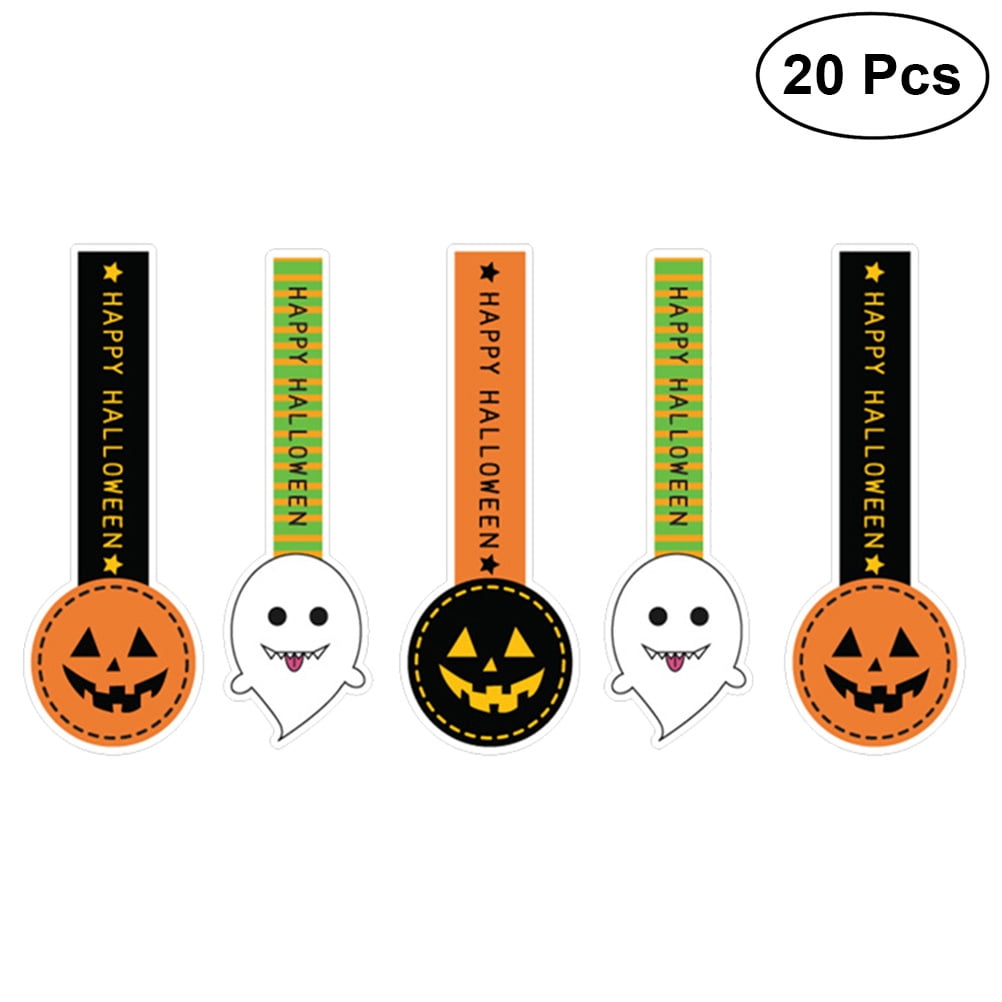 Rosarivae 100pcs Halloween Sealing Stickers Favors Gift Bag Treats Bag