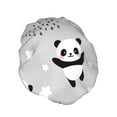 thumbnail image 2 of Easygdp Pandas Shower Caps for Women, Double Waterproof Layers Shower Cap, Quick Drying Bath Hair Cap Reusable, 2 of 9