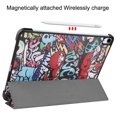 thumbnail image 4 of SaniMore for Apple iPad Air 13 (2024) Case, Auto Sleep/Wake, Rugged PC Case with Tri-Fold Kickstand [Support iPad 1st/3rd Pencil Charging]  Shockproof Protective Case for Women Men, Graffiti, 4 of 8