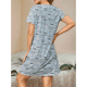 thumbnail image 5 of Camisones de Corta para Mujer, Camisetas de Dormir Estampadas para Mujer, Ropa de Dormir Café Gris S, 5 of 7