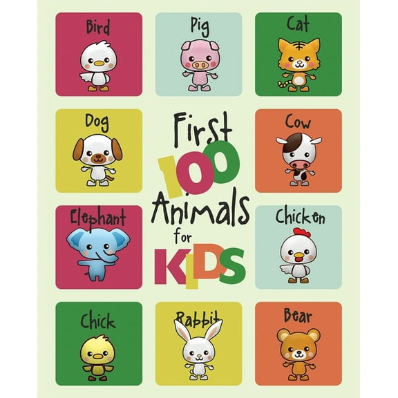 First 100 Animals for Kids (Paperback)